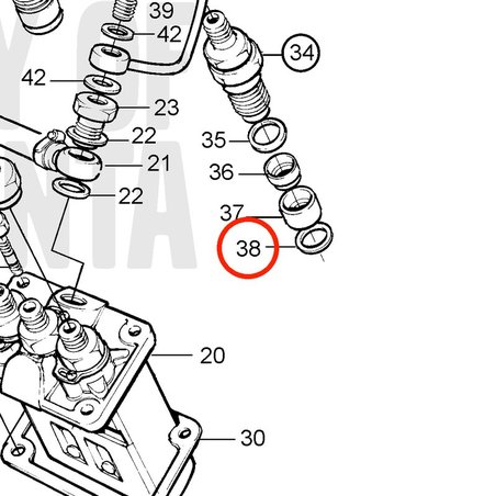 Guarnizione originale Volvo Penta VOP3580383 | MD2030
