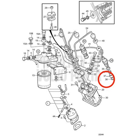 Guarnizione originale Volvo Penta VOP3580383 | MD2030