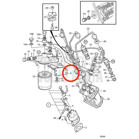 Barra originale Volvo Penta VOP3580393 | MD2030