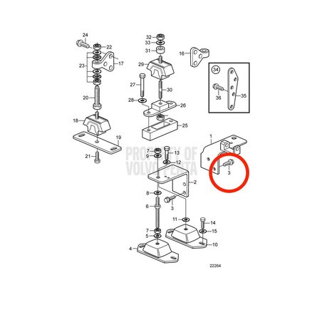 Tornillo Original Volvo Penta VOP3580398 | MD2030