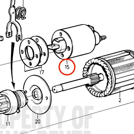 Aimant de commande d'origine Volvo Penta VOP3580446 | MD2030