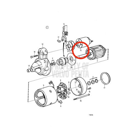 Aimant de commande d'origine Volvo Penta VOP3580446 | MD2030