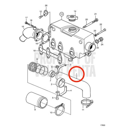 Original Volvo Penta Schlauch VOP3580956 | MD2030-D
