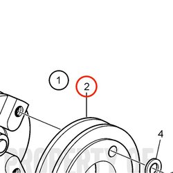 Puleggia originale Volvo Penta VOP3581037 | MD2030-D