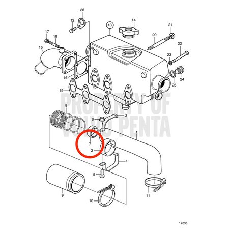 Tubo original Volvo Penta VOP3581400 | MD2030-D