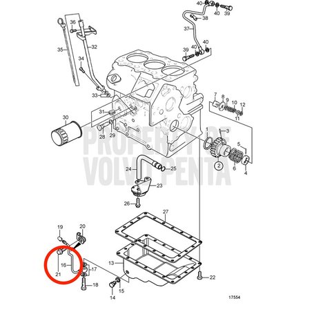 Tubo de Aceite Original Volvo Penta VOP3581779 | MD2030-D