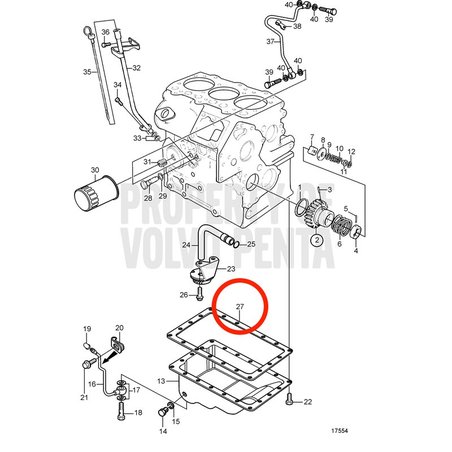 Junta Original Volvo Penta VOP21849843 | MD2030