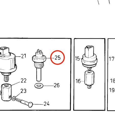 Sensore di temperatura originale Volvo Penta VOP843325 | MD2030