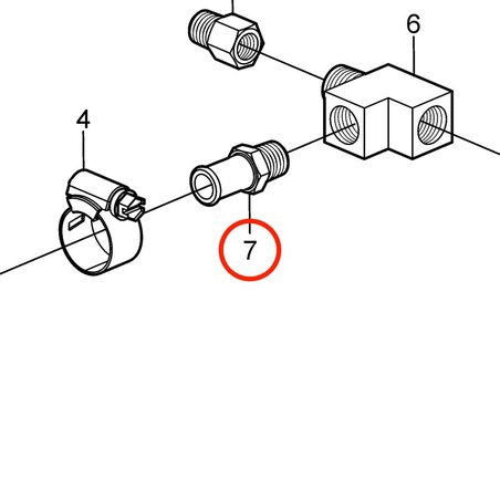 Raccord de tuyau d'origine Volvo Penta VOP856483 | 4.3GXi-C