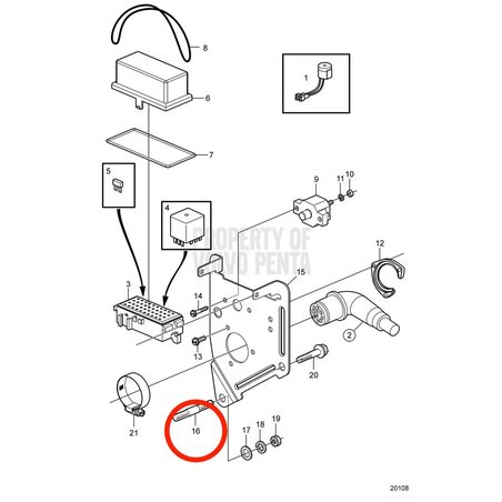 Perno originale Volvo Penta VOP3850571 | 5.0GXi-C