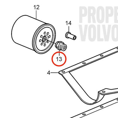 Unione originale Volvo Penta VOP3852097 | 3.0GLMMDA