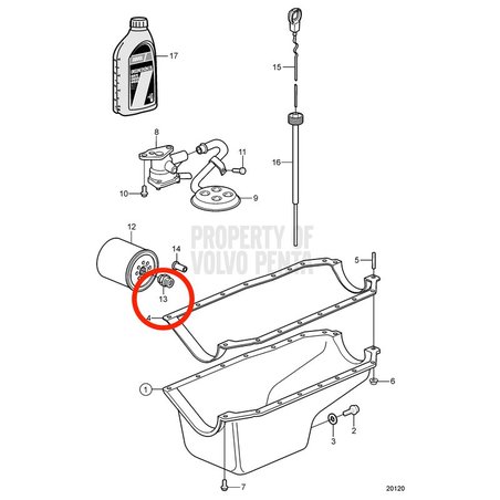 Unione originale Volvo Penta VOP3852097 | 3.0GLMMDA