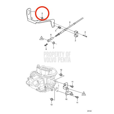 Original Volvo Pentamutter VOP3852118 | 4.3GXi-C
