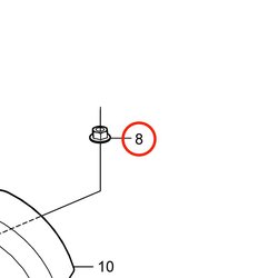Porca Volvo Penta original VOP3852142 | 3.0GLMMDA