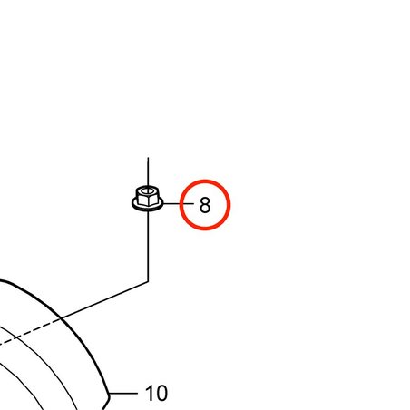 Porca Volvo Penta original VOP3852142 | 3.0GLMMDA