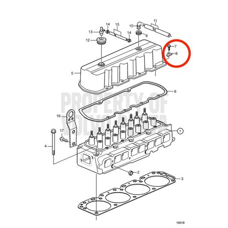Renfort d'origine Volvo Penta VOP3852442 | 3.0GLMMDA