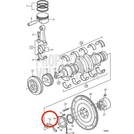 Junta Original Volvo Penta VOP3852656 | 4.3GXi-C