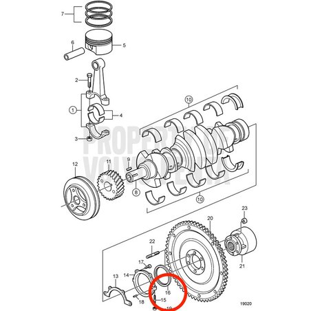 Junta Original Volvo Penta VOP3852657 | 3.0GLMMDA