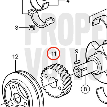 Engranaje Original Volvo Penta VOP3852661 | 3.0GLMMDA