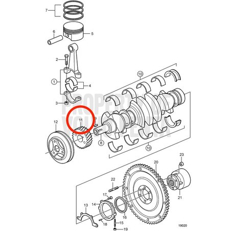 Engranaje Original Volvo Penta VOP3852661 | 3.0GLMMDA