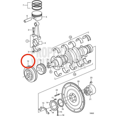 Amortecedor de vibração original Volvo Penta VOP3852662 | 3.0GLMMDA
