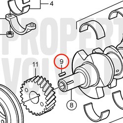 Chaveta original Volvo Penta Woodruf VOP3852663 | 5.0GXi-C
