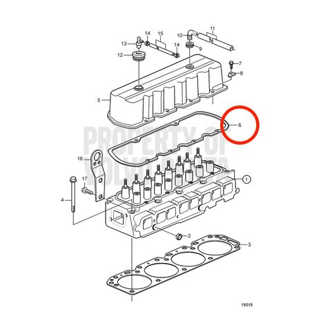 Junta original Volvo Penta VOP3852693 | 3.0GLMMDA