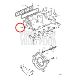 Spina originale Volvo Penta VOP3852743 | 3.0GLMMDA