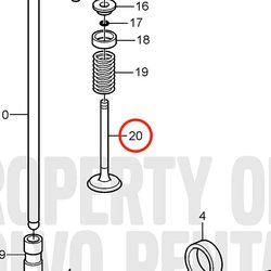 Valvola originale Volvo Penta VOP3853127 | 3.0GLMMDA