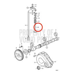 Valvola originale Volvo Penta VOP3853127 | 3.0GLMMDA