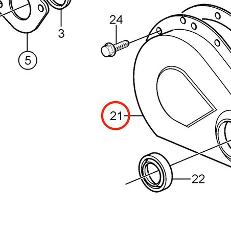 Cubierta Distribución Original Volvo Penta VOP3853135 | 3.0GLMMDA
