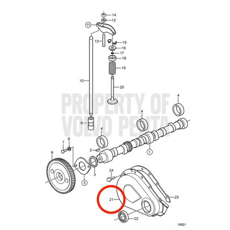 Cubierta Distribución Original Volvo Penta VOP3853135 | 3.0GLMMDA