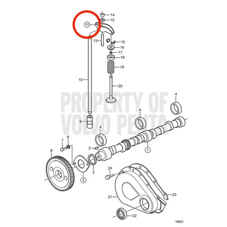 Braço Volvo Penta original VOP3853139 | 3.0GLMMDA