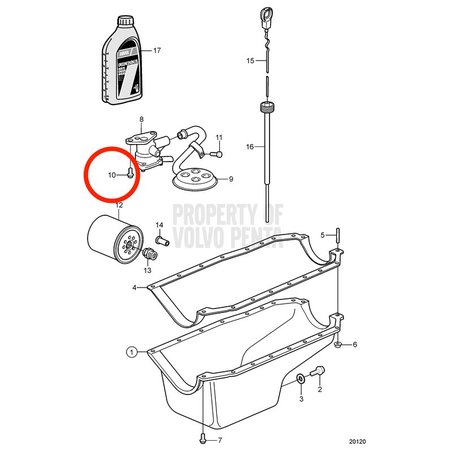 Perno Original Volvo Penta VOP3853173 | 5.0GXi-C