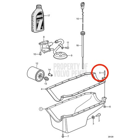 Espárrago Original Volvo Penta VOP3853202 | 5.0GXi-C