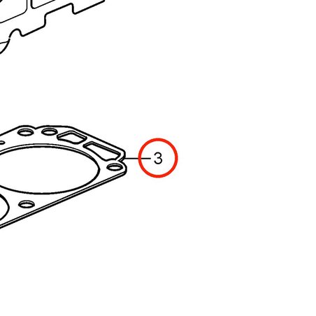 Guarnizione testata originale Volvo Penta VOP3853336 | 3.0GLMMDA