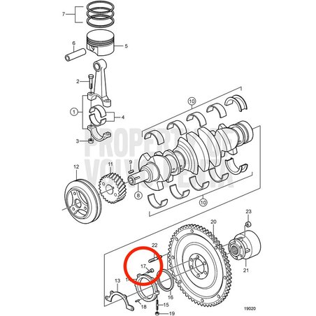 Bullone originale Volvo Penta VOP3853339 | 3.0GLMMDA