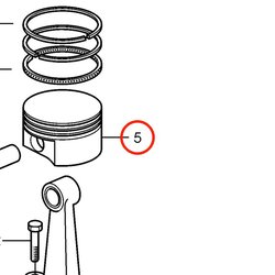 Pistone originale Volvo Penta VOP3853340 | 3.0GLMMDA