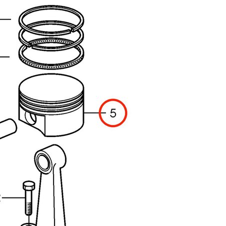 Pistone originale Volvo Penta VOP3853340 | 3.0GLMMDA