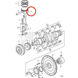 Pistone originale Volvo Penta VOP3853340 | 3.0GLMMDA