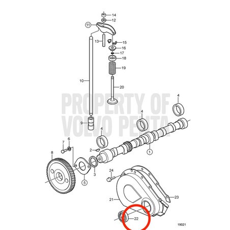 Joint d'origine Volvo Penta VOP3853341 | 3.0GLMMDA