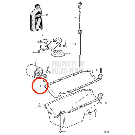 Junta Original Volvo Penta VOP3853343 | 3.0GLMMDA