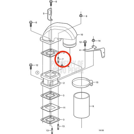 Espárrago Original Volvo Penta VOP3853373 | 3.0GLMMDA