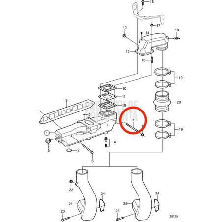 Goujon d'origine Volvo Penta VOP3853378 | 3.0GLMMDA