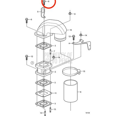 Vite originale Volvo Penta VOP3853397 | 3.0GLMMDA