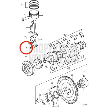 Porca Volvo Penta original VOP3853413 | 4.3GXi-C
