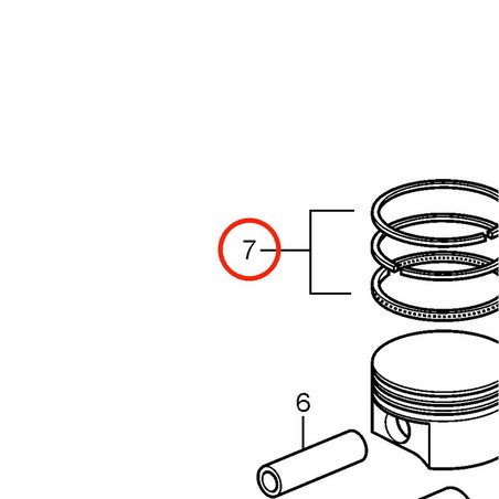 Set fasce elastiche originali Volvo Penta VOP3853960 | 3.0GLMMDA