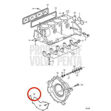 Capó Original Volvo Penta VOP3854604 | 5.0GXi-C