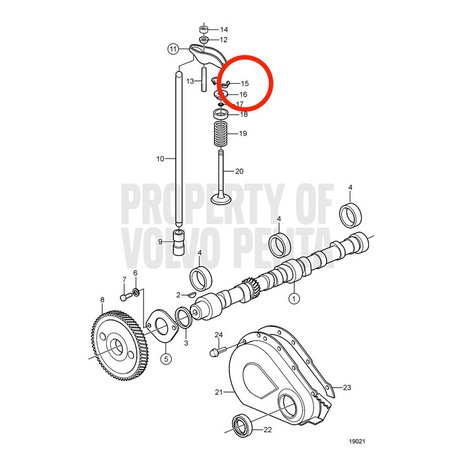 Cierre Válvula Original Volvo Penta VOP3855823 | 4.3GXi-C