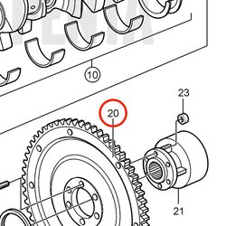 Engrenagem original Volvo Penta VOP3855970 | 4.3GXi-C